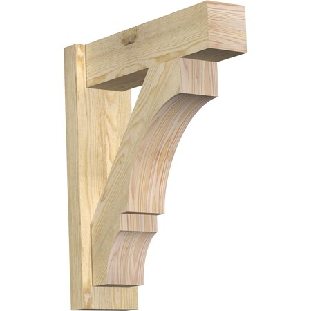 Ekena Millwork Balboa Block Rough Sawn Outlooker, Douglas Fir, 6"W x 20"D x 24"H OUT06X20X24BOA05RDF